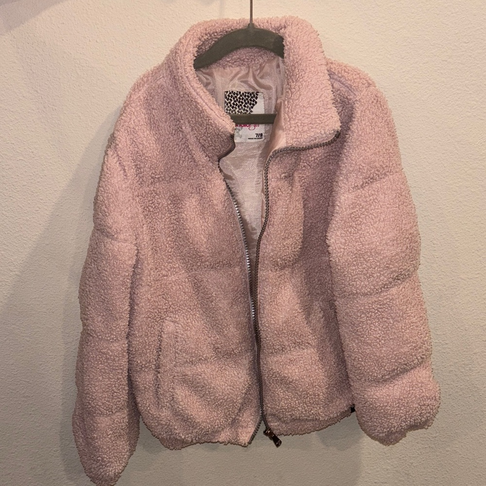 Kensie Girl Light Pink Teddy Jacket